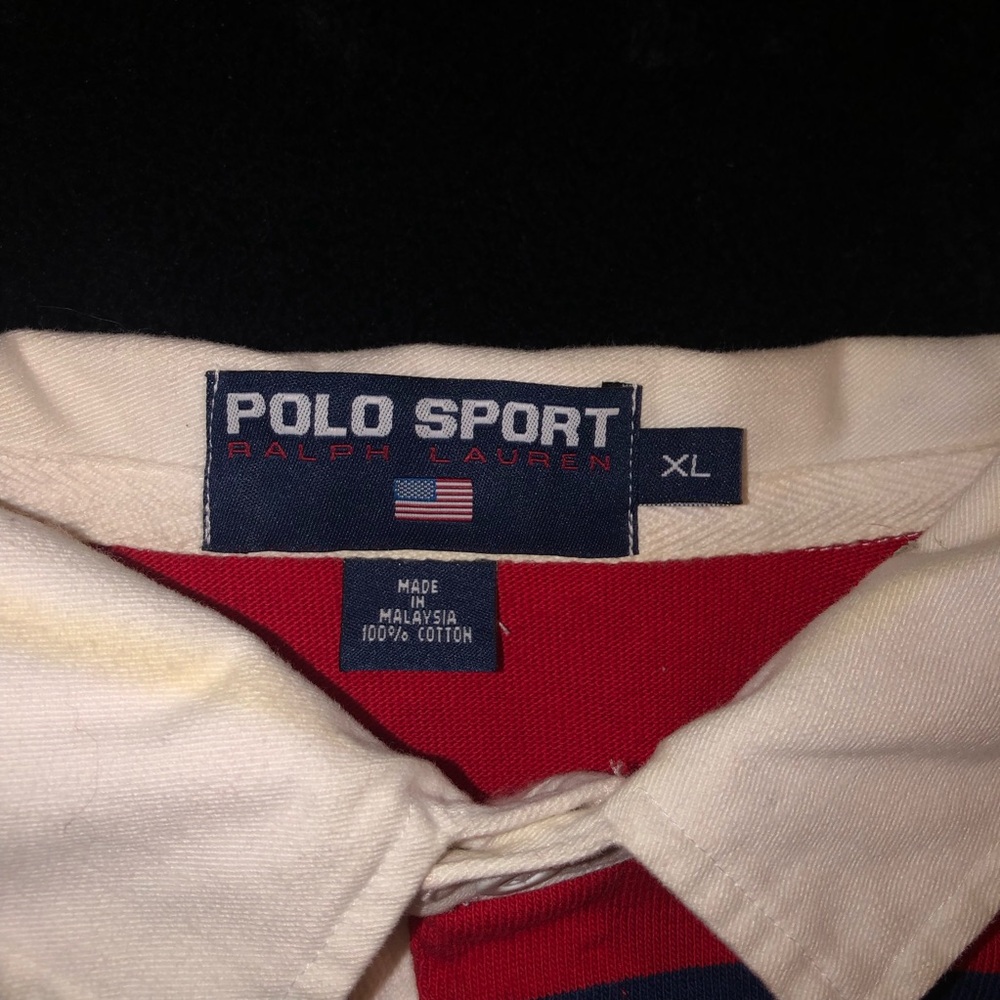 Ralph Lauren Polo Sport Yellow & White Rugby Polo - Picture 7 of 9